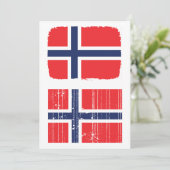 Noorse Vlag Uitnodigingen (Staand voorkant)