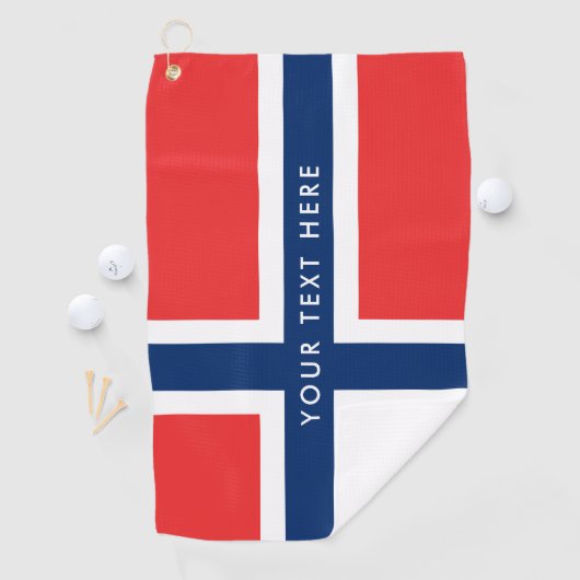Noorse vlag van een aangepast golfcadeau van Noorw Golfhanddoek (Insitu)