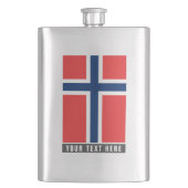 Noorse vlag van een cadeau voor de aangepaste drin flacon (Voorkant)