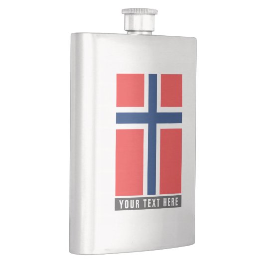 Noorse vlag van een cadeau voor de aangepaste drin flacon (Rechts)