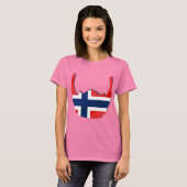 Noorse vlag van een helm van Noorwegen T-shirt (Voorkant volledig)