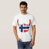 Noorse vlag van een helm van Noorwegen T-shirt (Voorkant volledig)