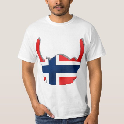 Noorse vlag van een helm van Noorwegen T-shirt (Voorkant)