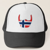 Noorse vlag van een helm van Noorwegen Trucker Pet (Voorkant)