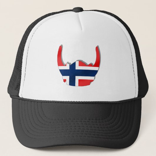 Noorse vlag van een helm van Noorwegen Trucker Pet (Voorkant)