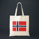 Noorse vlag van Noorse canvas tas<br><div class="desc">Noorse vlag van de Noorse canvas tas. Voeg uw eigen gepersonaliseerde naam, monogram of prijsopgave toe. Scandinavia-pride-ontwerp. Handy for school books, shopping, trouwfeesten, gezinshereniging, erfgoedbinding, enz.</div>