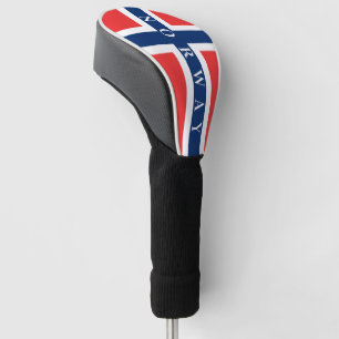 Noorse vlag van Noorse douanestrijdkraan Golfheadcover