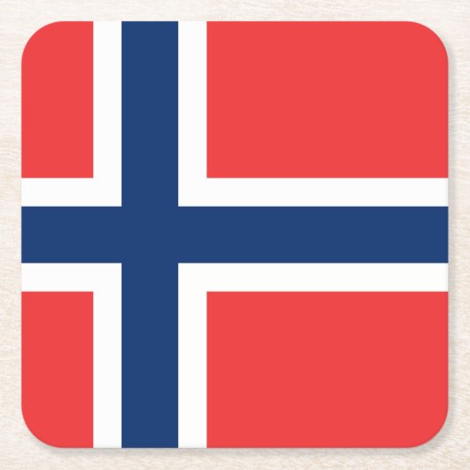 Noorse vlag van Noorse papierdrankenkustvaart Kartonnen Onderzetters (Voorkant)
