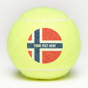 Noorse vlag van Noorwegen, aangepast geel Tennisballen