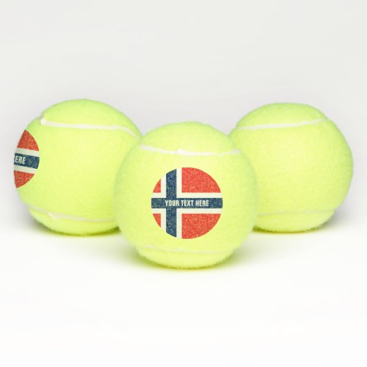 Noorse vlag van Noorwegen, aangepast geel Tennisballen (Multi)