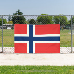 Noorse vlag van Noorwegen aangepaste banner teken