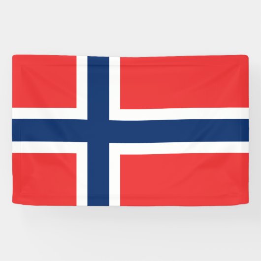 Noorse vlag van Noorwegen aangepaste banner teken (Horizontaal)