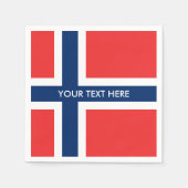 Noorse vlag van Noorwegen custom party servetten (Voorkant)