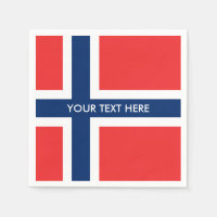 Noorse vlag van Noorwegen custom party servetten
