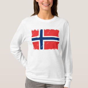Noorse vlag verhit t-shirt