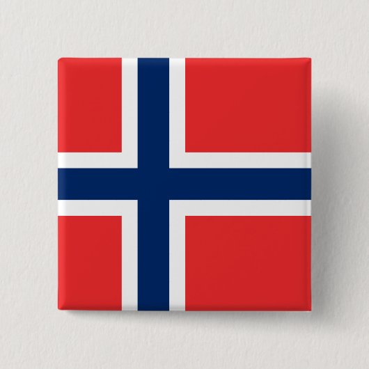 Noorse vlag vierkante button 5,1 cm (Voorkant)