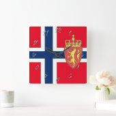Noorse vlag vierkante klok (Huis)