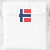 Noorse vlag vierkante sticker (Tas)