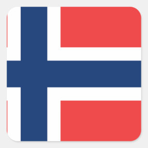 Noorse vlag vierkante sticker