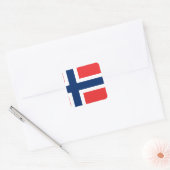 Noorse vlag vierkante sticker (Envelop)