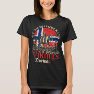 Noorse vlag Viking Ship T-shirt