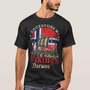 Noorse vlag Viking Ship T-shirt