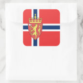 Noorse vlag, vlag van Noorwegen Vierkante Sticker (Tas)