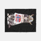 Noorse vlag voor boskat Noorwegen Fleece Deken (Voorkant (Horizontaal))