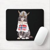 Noorse vlag voor boskat Noorwegen Muismat (Met muis)