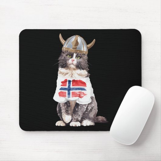 Noorse vlag voor boskat Noorwegen Muismat (Met muis)