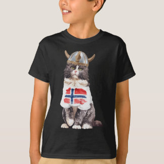 Noorse vlag voor boskat Noorwegen T-shirt