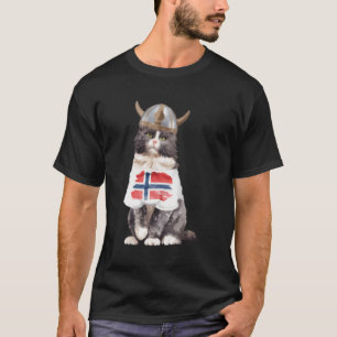 Noorse vlag voor boskat Noorwegen T-shirt