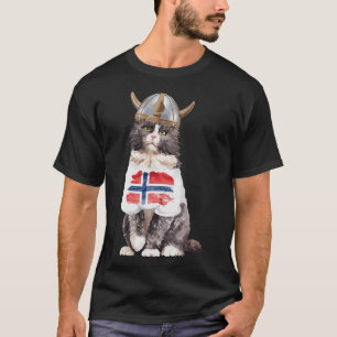 Noorse vlag voor boskat Noorwegen T-shirt