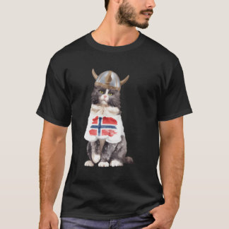 Noorse vlag voor boskat Noorwegen T-shirt