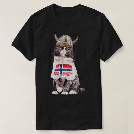Noorse vlag voor boskat Noorwegen T-shirt (Design voorkant)