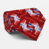 Noorse vlag voor meisje Silhouette Stropdas (Opgerold)