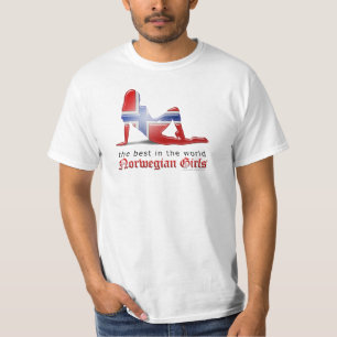 Noorse vlag voor meisje Silhouette T-shirt