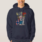 Noorse vlag voor Troll Noorwegen Hoodie (Voorkant)