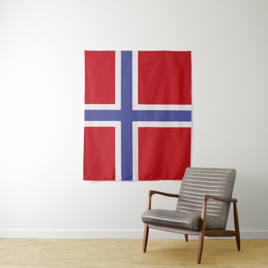Noorse vlag wandkleed (In situ)