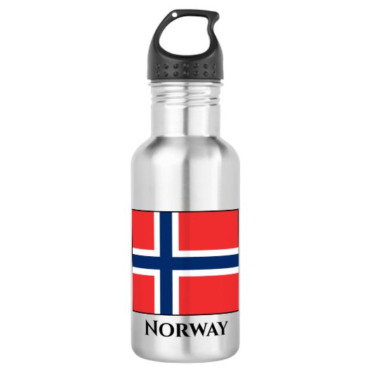 Noorse vlag waterfles  (Voorkant)