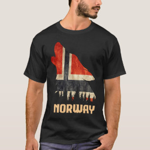 Noorse vlag Wolf Scandinavia Norge Souveni T-shirt