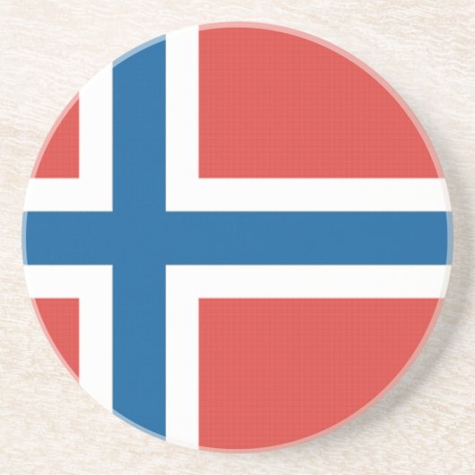 Noorse vlag zandsteen onderzetter (Voorkant)