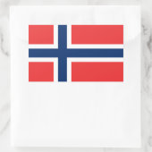 Noorse vlaggen rechthoekige sticker (Tas)