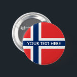 Noorse vlaggenpinback-knoppen ronde button 5,7 cm<br><div class="desc">Noorse vlag ronde pinback-knoppen. Button met vlag van Noorwegen. Patriottisch Scandinavisch ontwerp. Aangepaste tekst sjabloon. Geweldig voor feest en nog veel meer.</div>