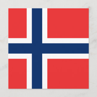 Noorse vlaggenuitnodiging kaart