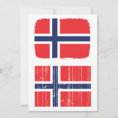 Noorse vlaggenuitnodigingen kaart (Voorkant)