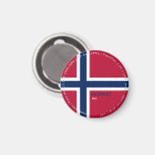 Noorse Vlagmagneet Magneet (Voorkant / Achterkant)