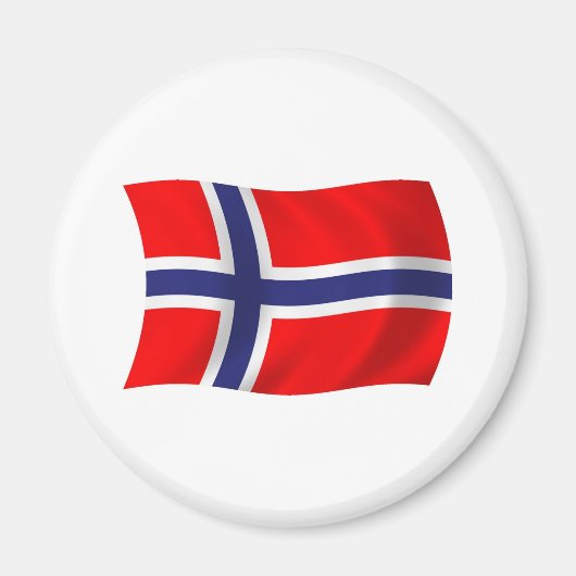 Noorse Vlagmagneet Magneet (Voorkant)