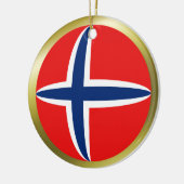 Noorse Vlagornament Keramisch Ornament (Links)
