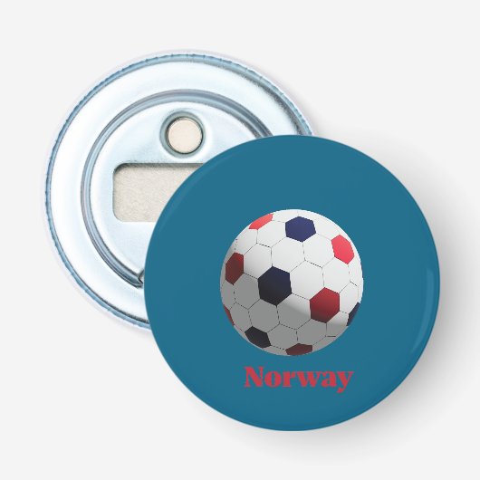 Noorse Voetbal Button Flesopener (Voorkant)